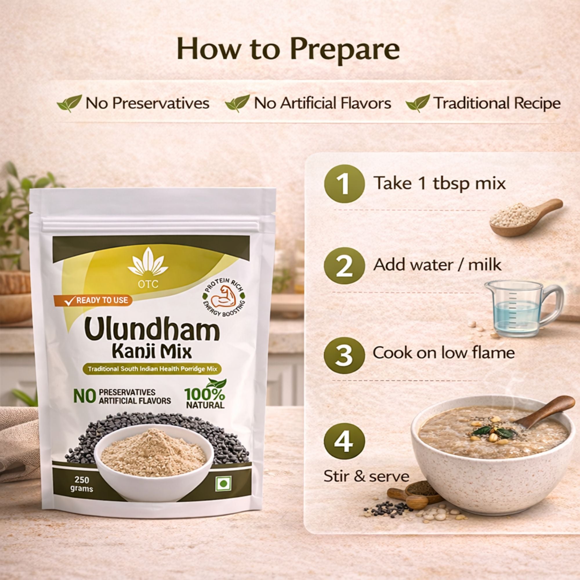 Ulundham Kanji Mix Traditional South Indian Health Porridge Mix