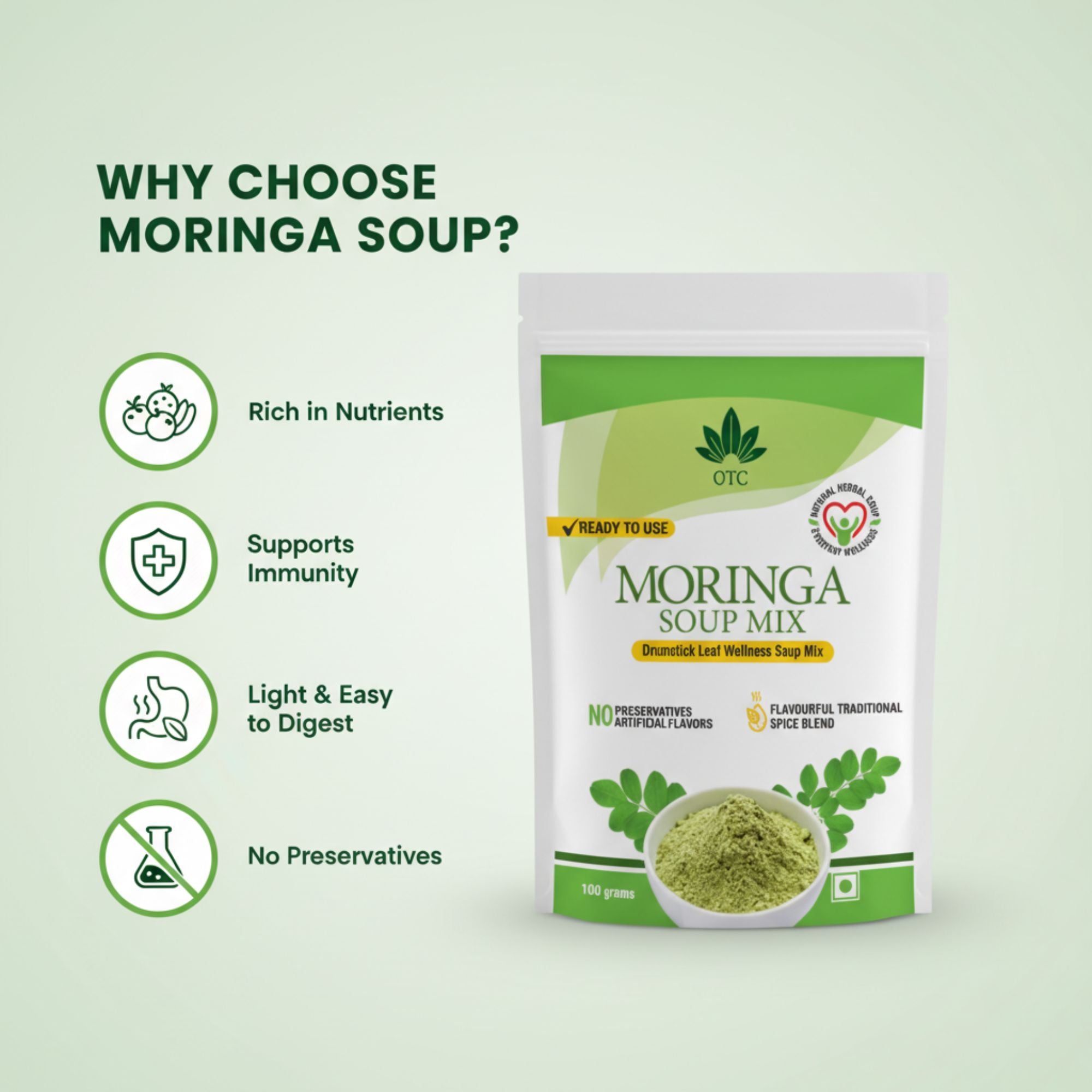 Moringa Soup Mix(Drumstick Leaf Wellness Soup Mix)
