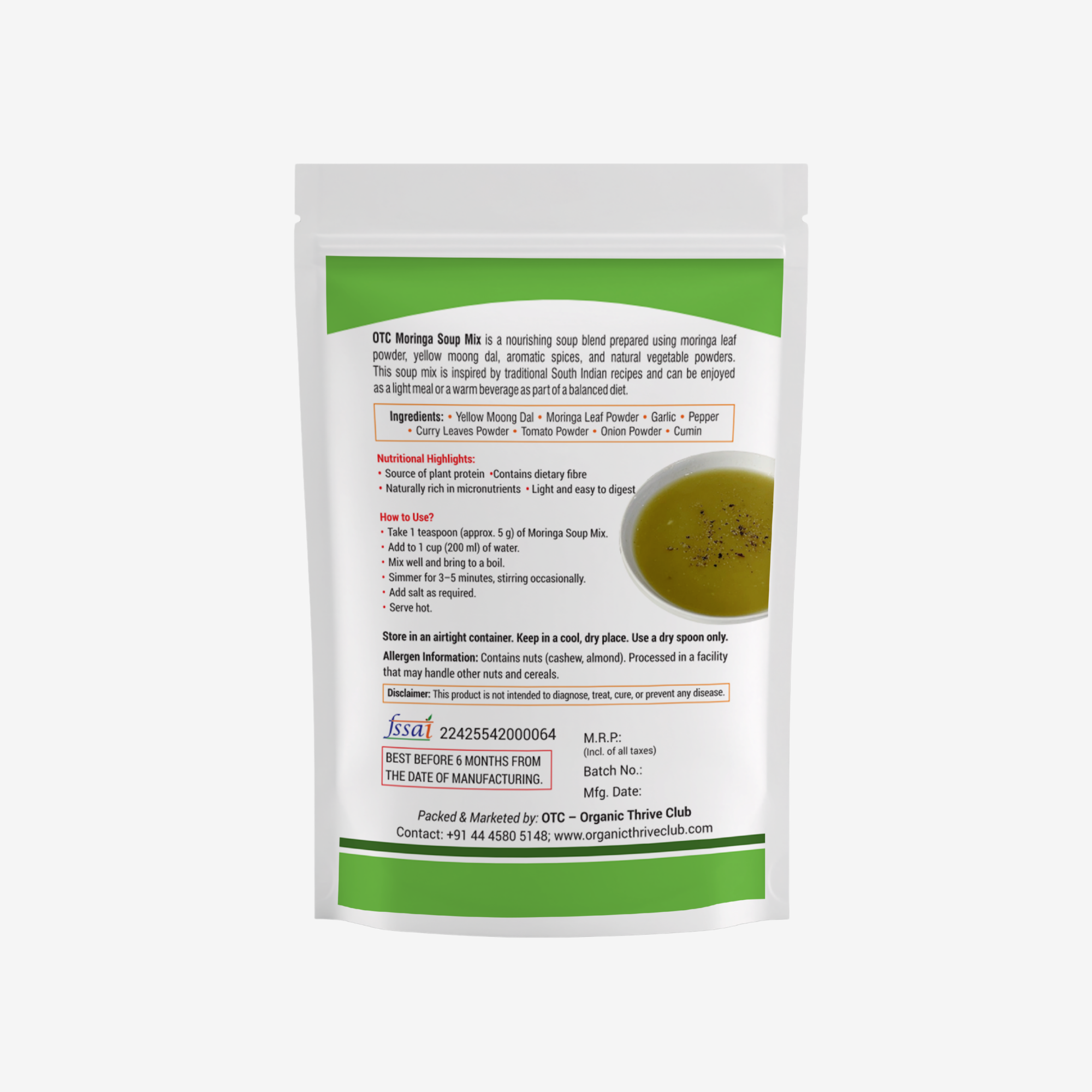 Moringa Soup Mix(Drumstick Leaf Wellness Soup Mix)