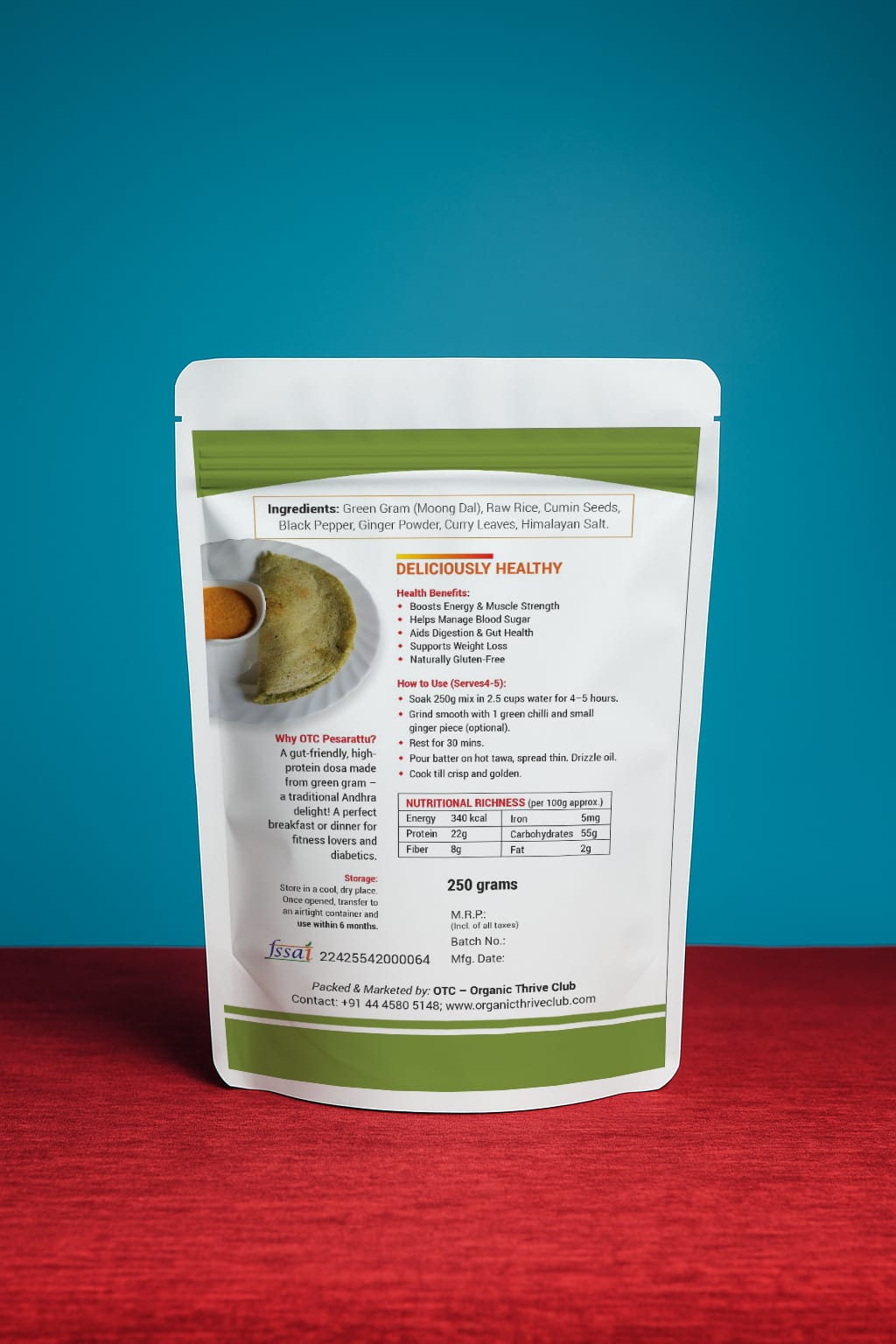 Pesarattu Premix Powder