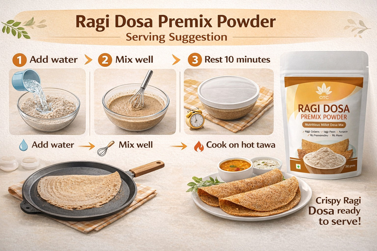 Ragi Premix Dosa Powder