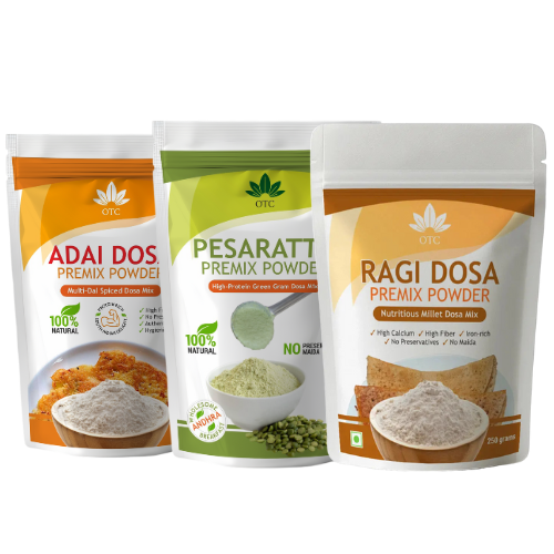 Breakfast Combo - Adai, Ragi Dosa & Pesarattu Premix